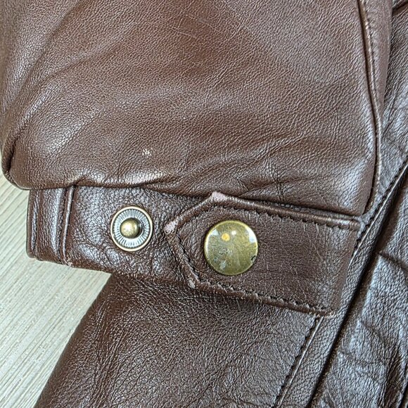 Eddie Bauer Vintage Women's Jacket Leather Winter Down-filled - Picture 7 of 13